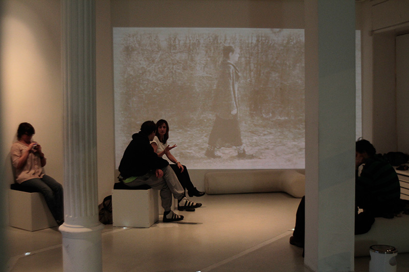 contraart installation in art gallery