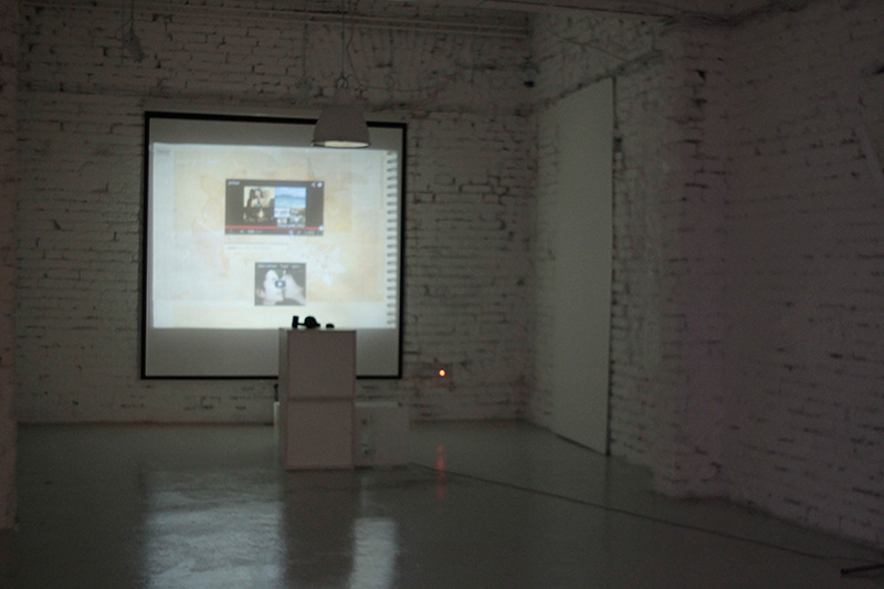 contraart installation in art gallery
